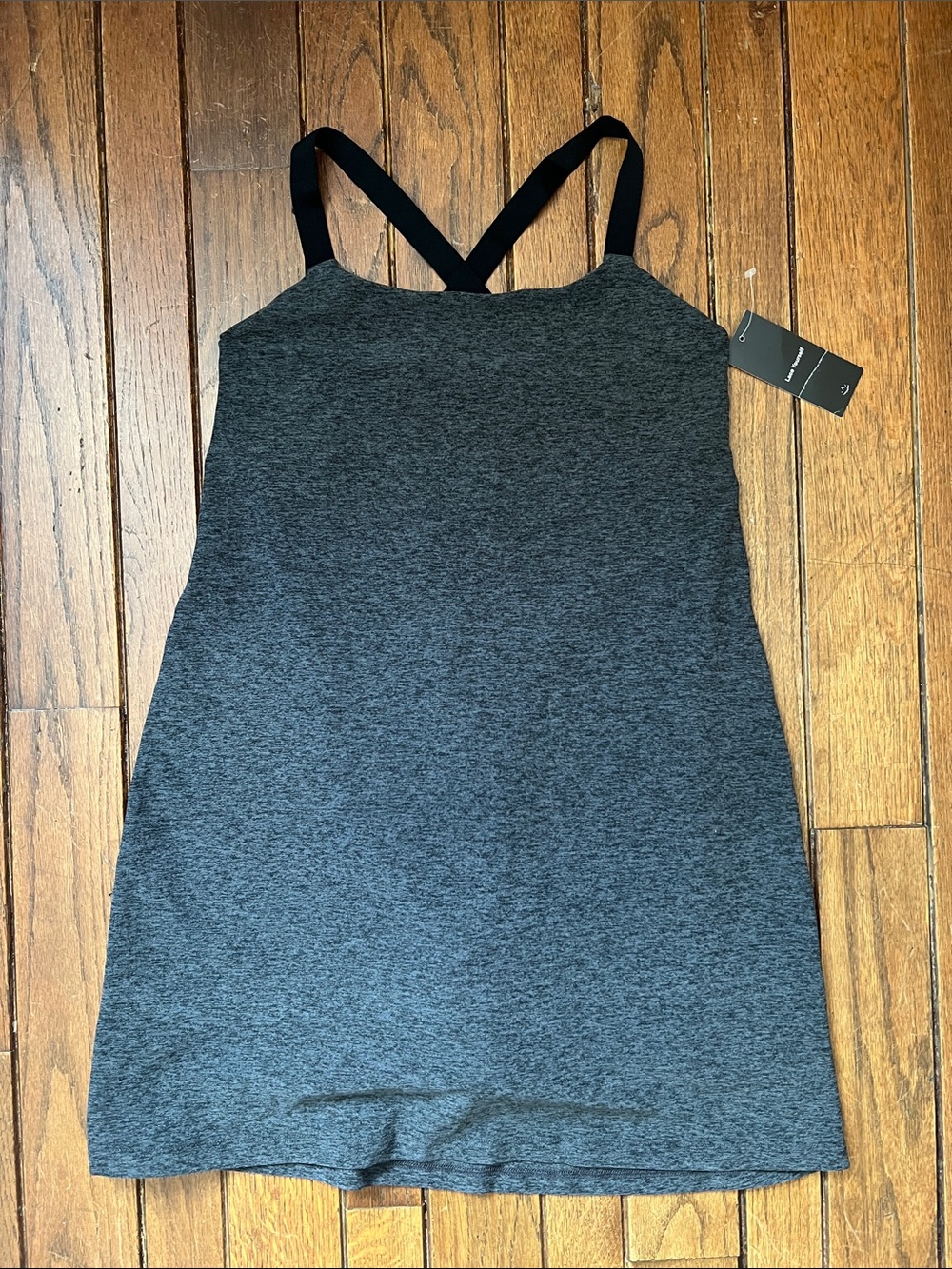 Beyond Yoga Charcoal Grey Crossback Tank Dress Skort Size Small NWT
